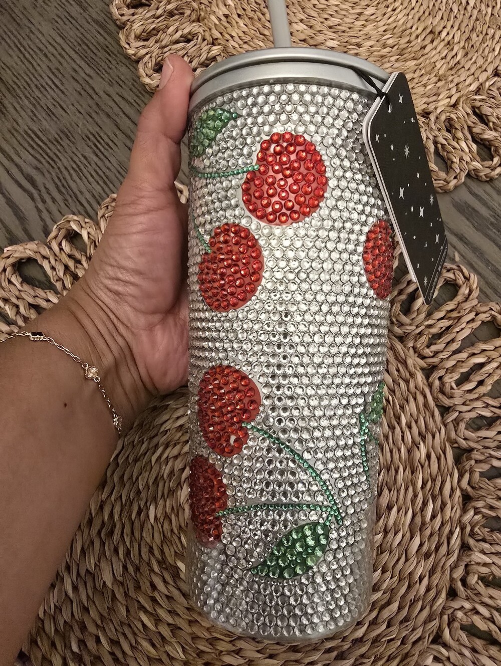 Hydrapeak Voyager Tumbler Cherry Pattern Rhinestones Limited Edition